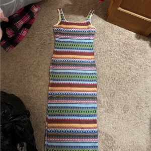 SHEIN Colorful Patterned Maxi Dress